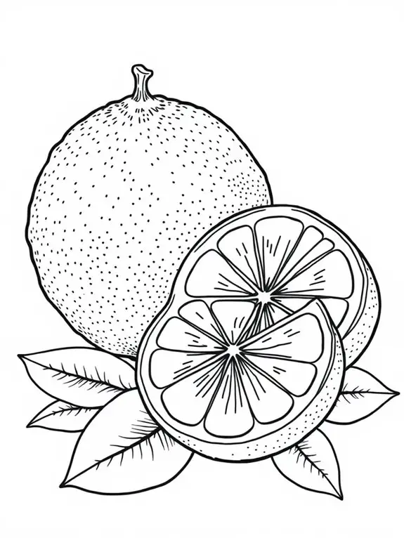 lime fruit coloring activity