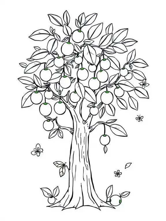 lime tree coloring page
