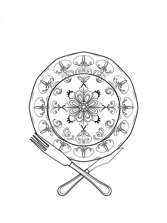 line art plate design