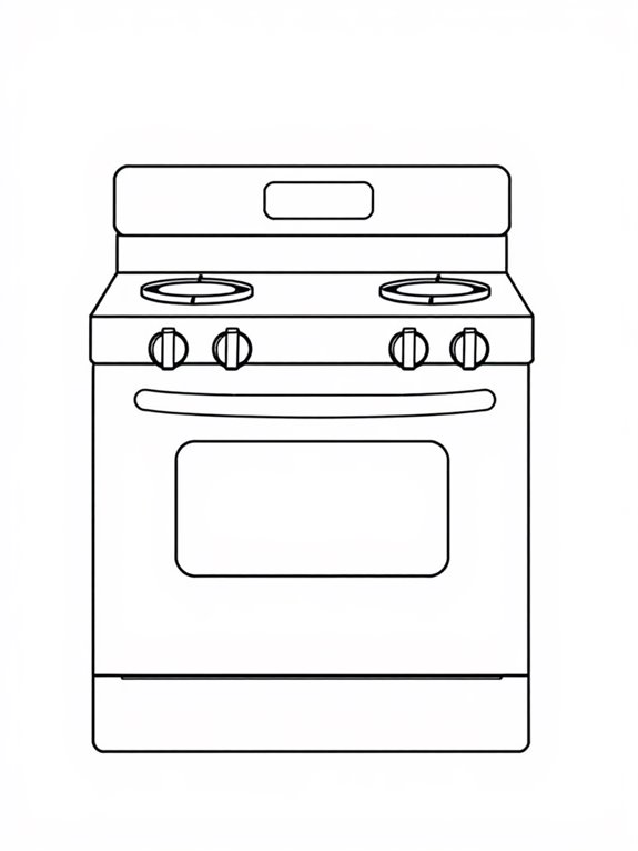 line art stove design