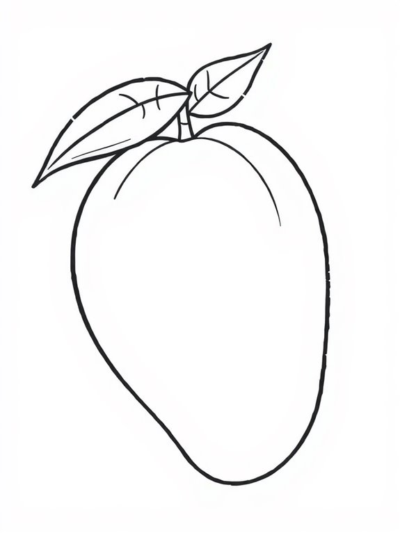 mango line art coloring