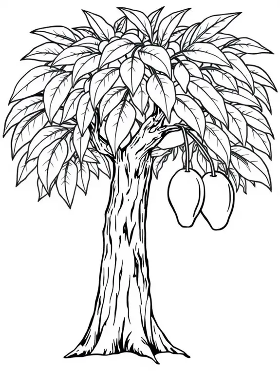 mango tree coloring activity