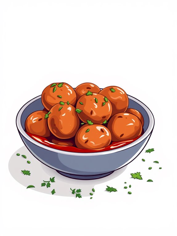 meatballs served in bowl