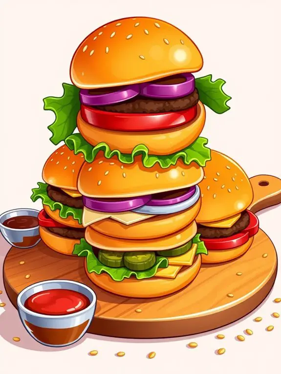 mini burger clipart design