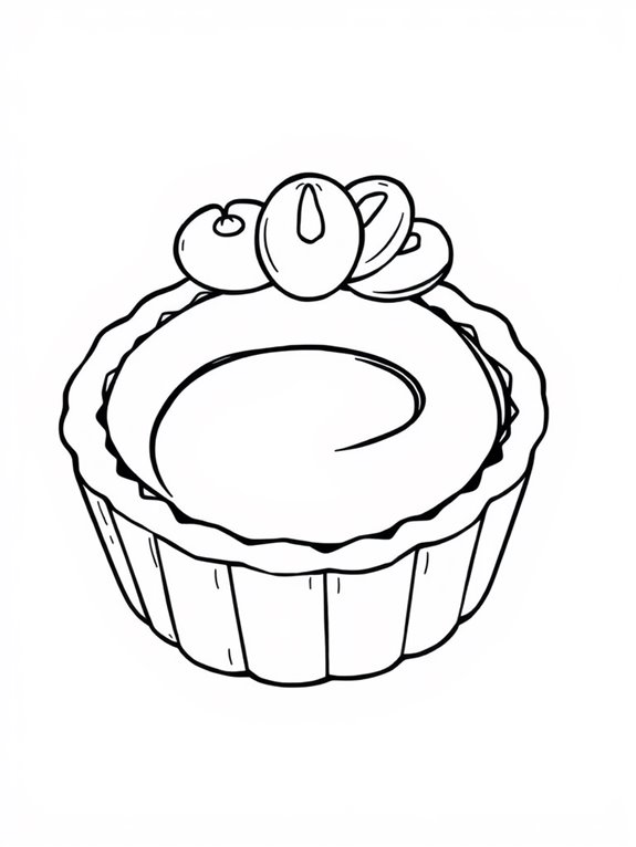 miniature tart coloring page