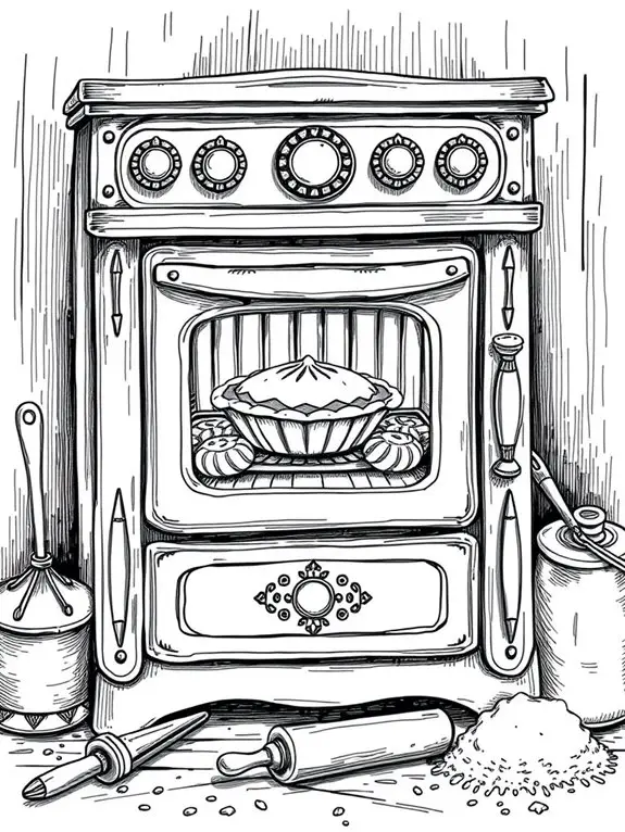 monochrome kitchen appliance illustration