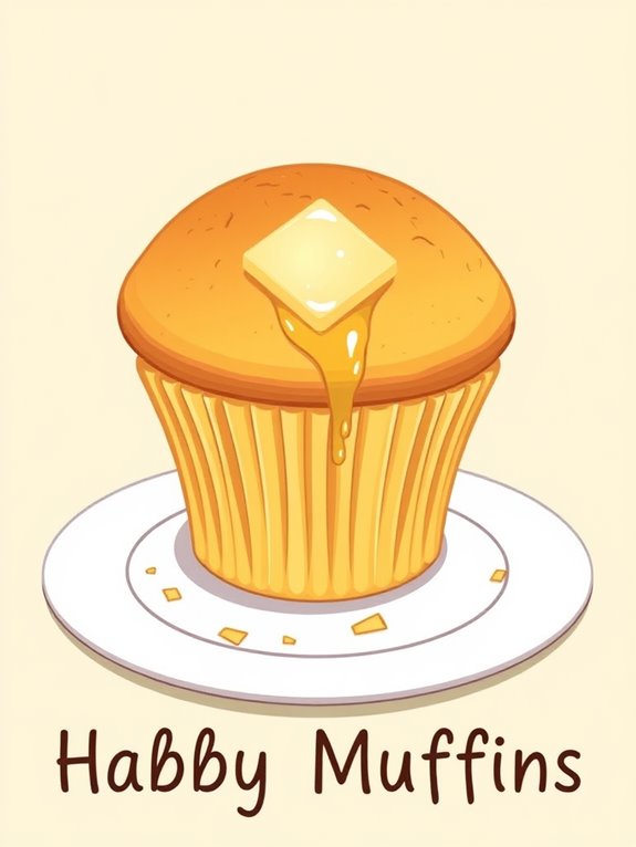 muffin topped with butter
