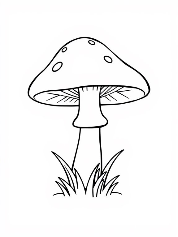 mushroom coloring activity page