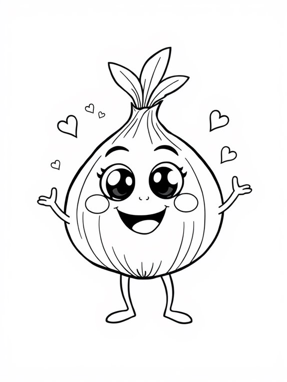 onion character coloring page