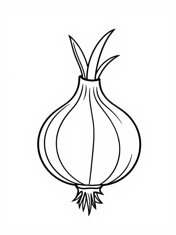 onion coloring page activity