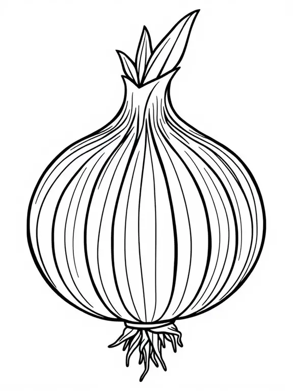 onion themed coloring activity