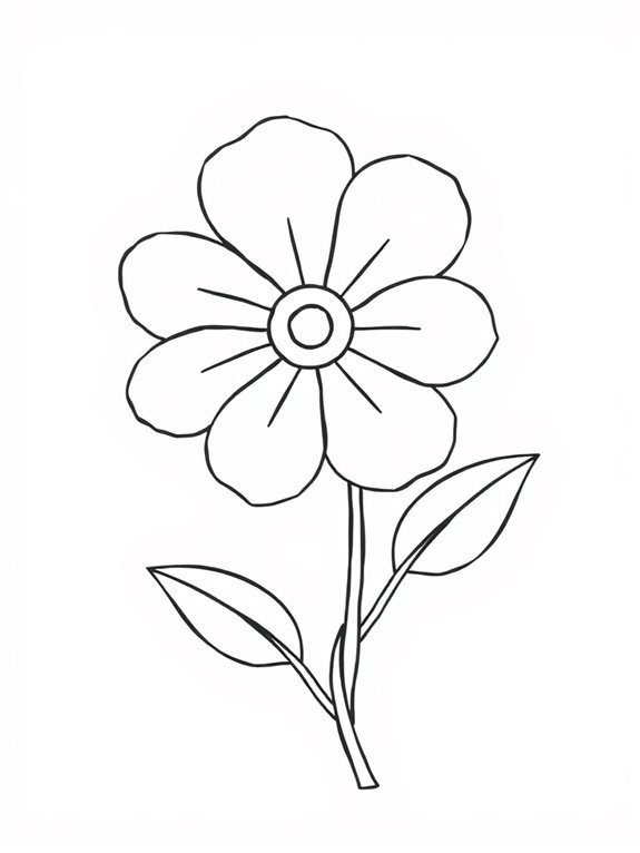 orange flower coloring page