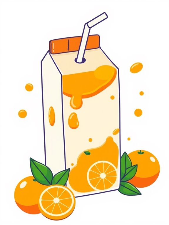 orange juice carton illustration