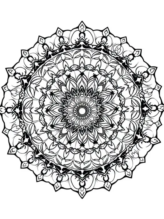 orange mandala coloring page
