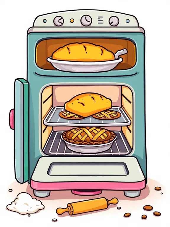 oven filled with pastries