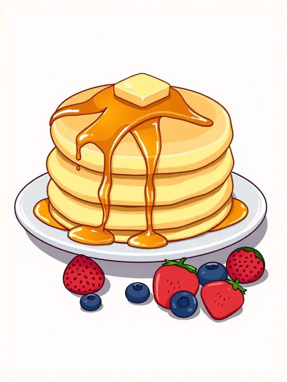 pancake illustration on plate