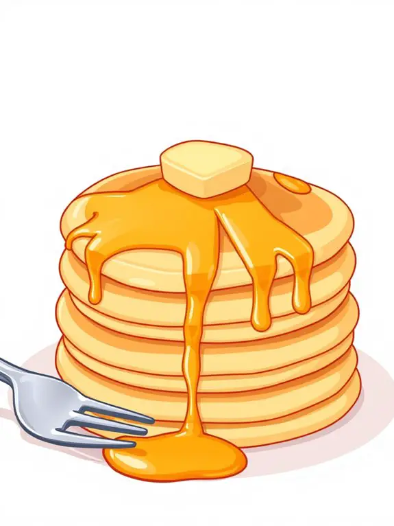 pancake served with fork
