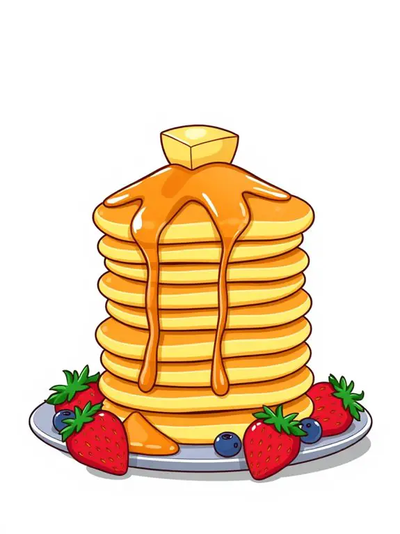 pancake stack illustration graphic