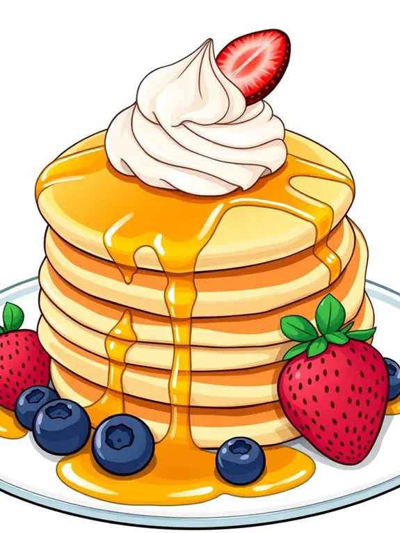 pancake topped with cream