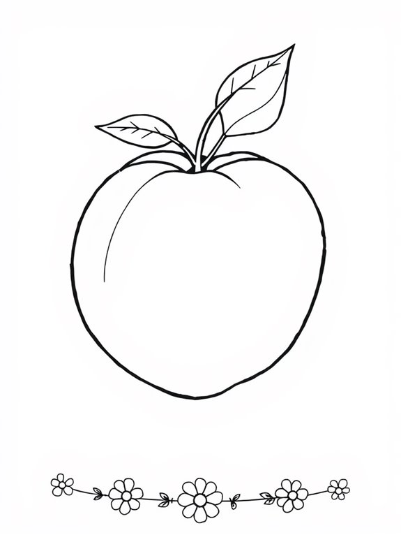 peach fruit coloring activity