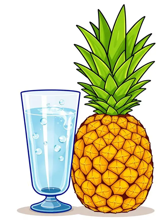 pineapple and glass illustration