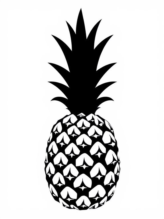 pineapple silhouette graphic design