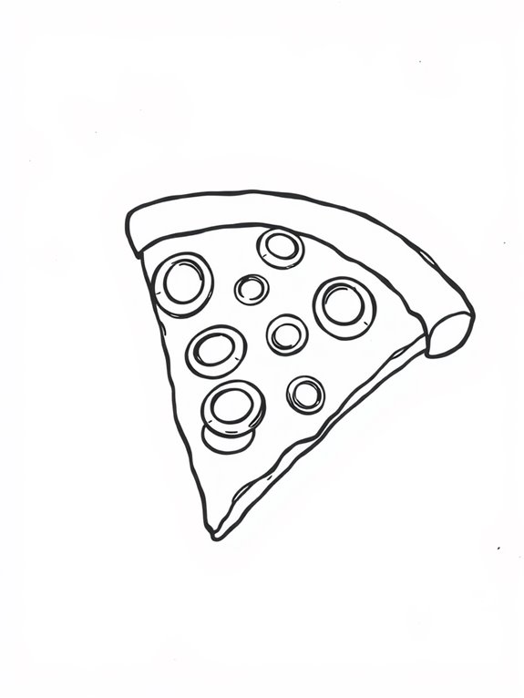 pizza slice coloring page