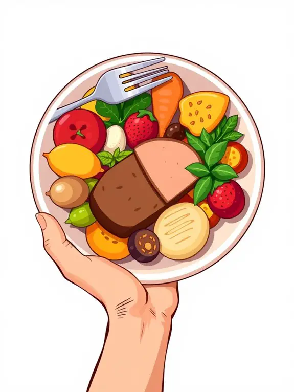 plate and fork clipart