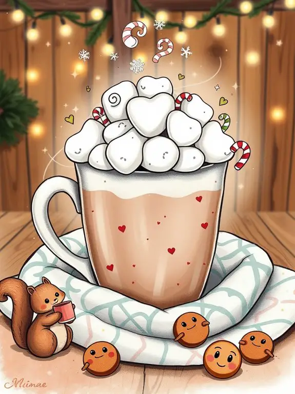 playful cocoa art creation