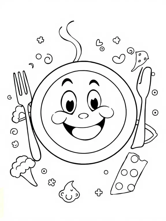 playful dining utensils illustration