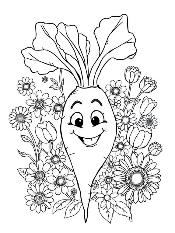 playful radish floral design
