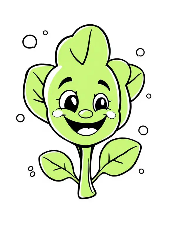 playful spinach coloring page