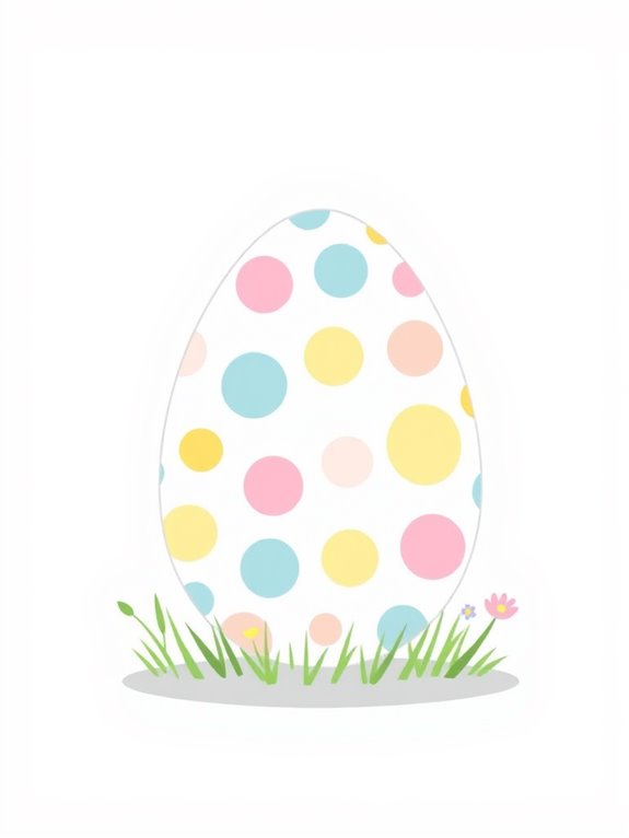 polka dot easter egg design