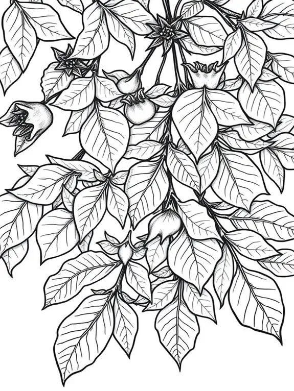 pomegranate leaf coloring activity