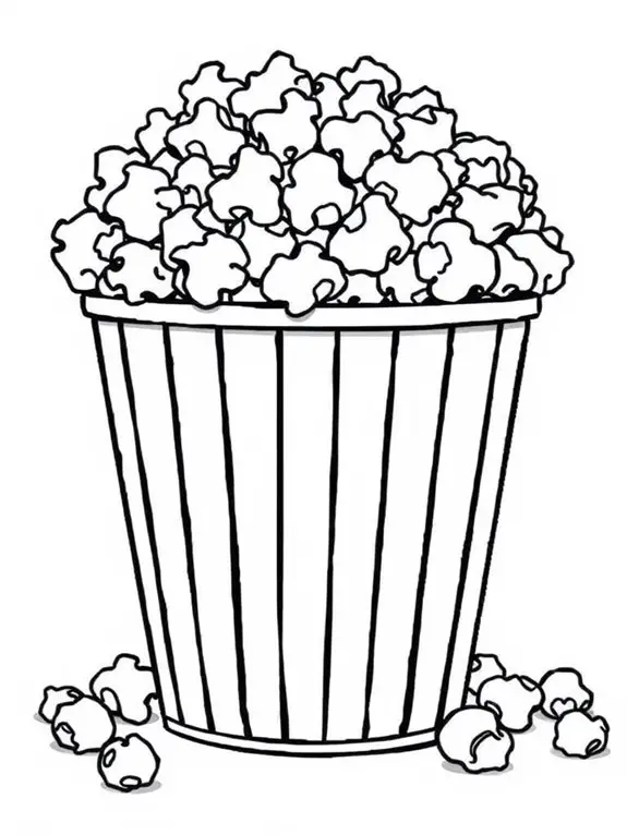 popcorn themed coloring activity