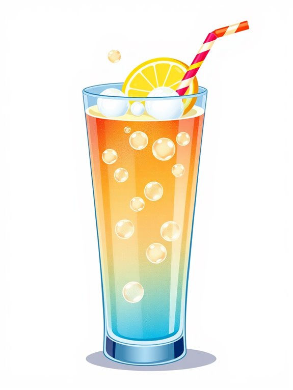 refreshing carbonated beverage illustration