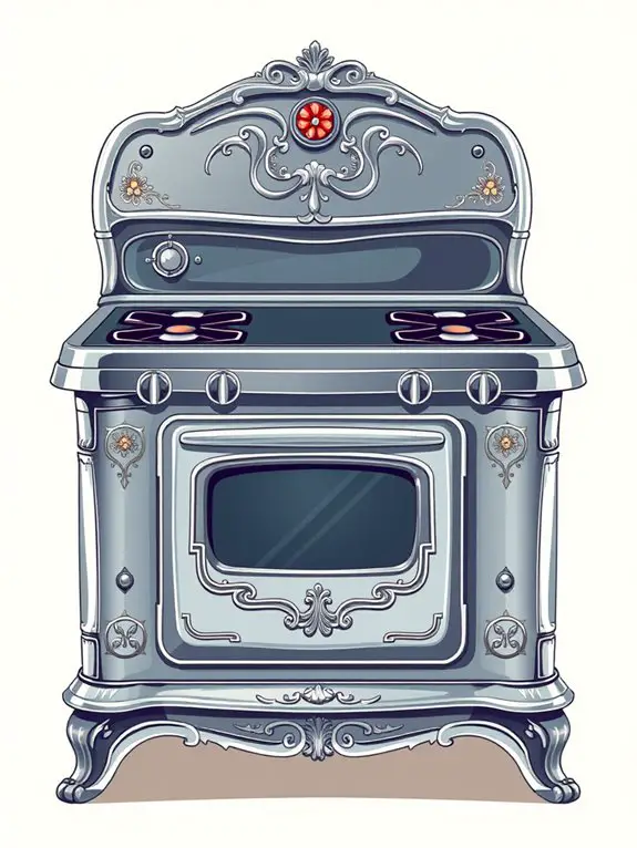 retro cooking appliance illustration