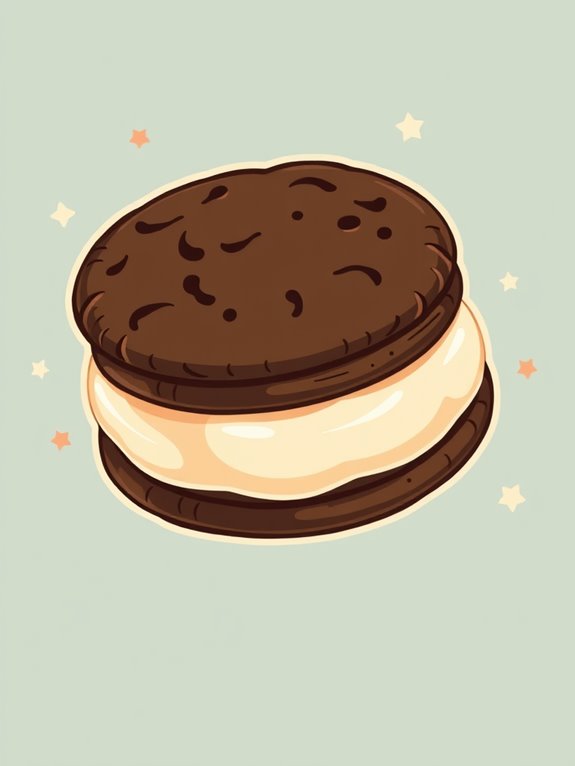 retro dessert illustration style