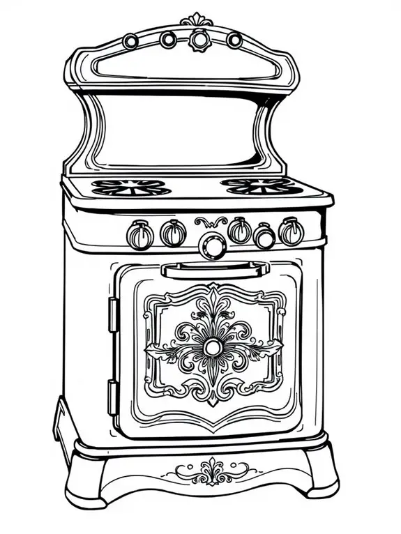 retro kitchen appliance illustration