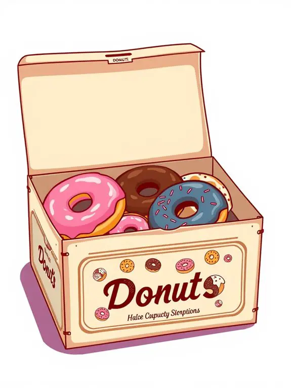 retro pastry container illustration
