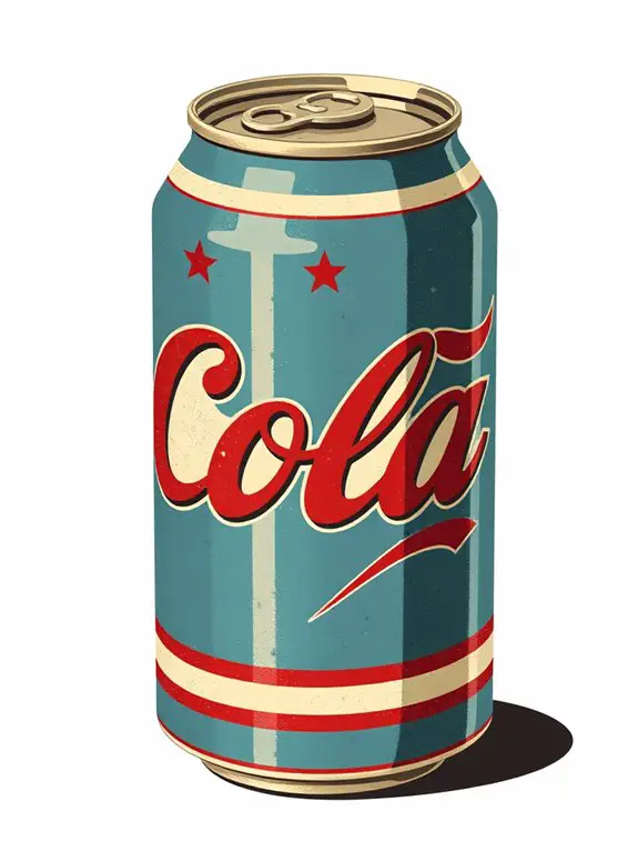 retro soda can illustration