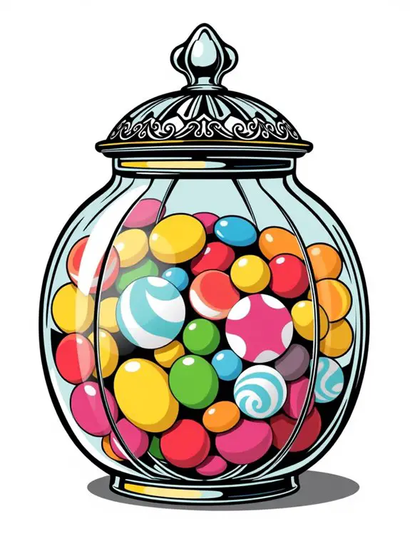 retro sweet container illustration