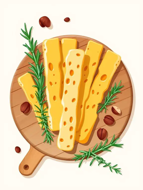 rustic cheese stick illustration