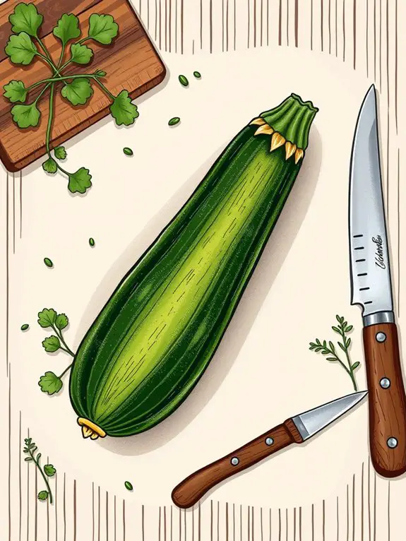 rustic zucchini vegetable illustration