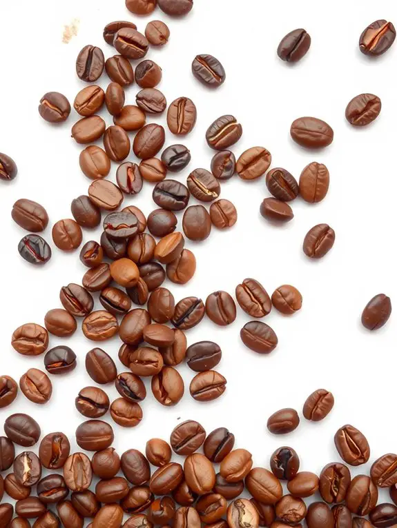 scattered coffee beans illustration