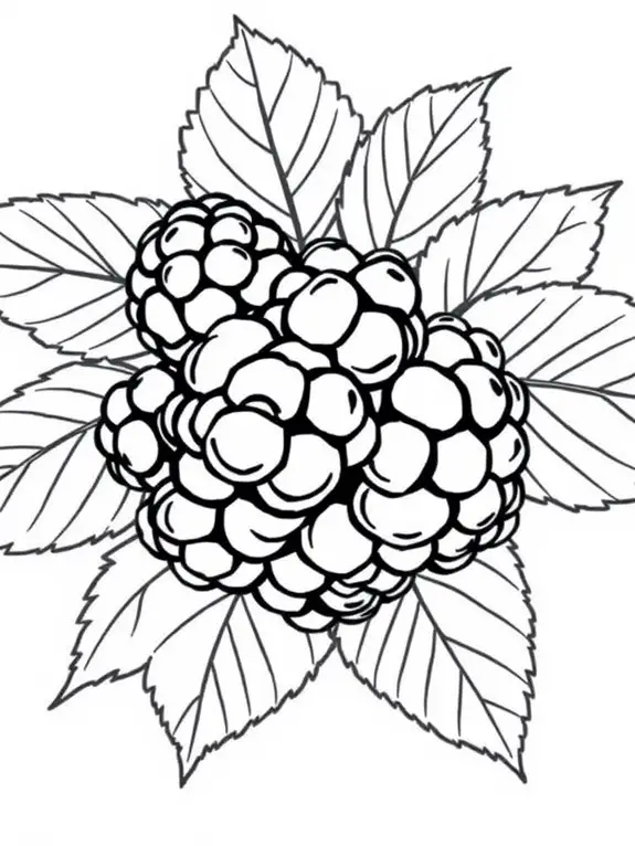 simple blackberry coloring activity