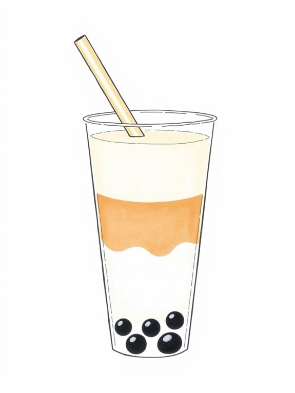 simple bubble tea illustration