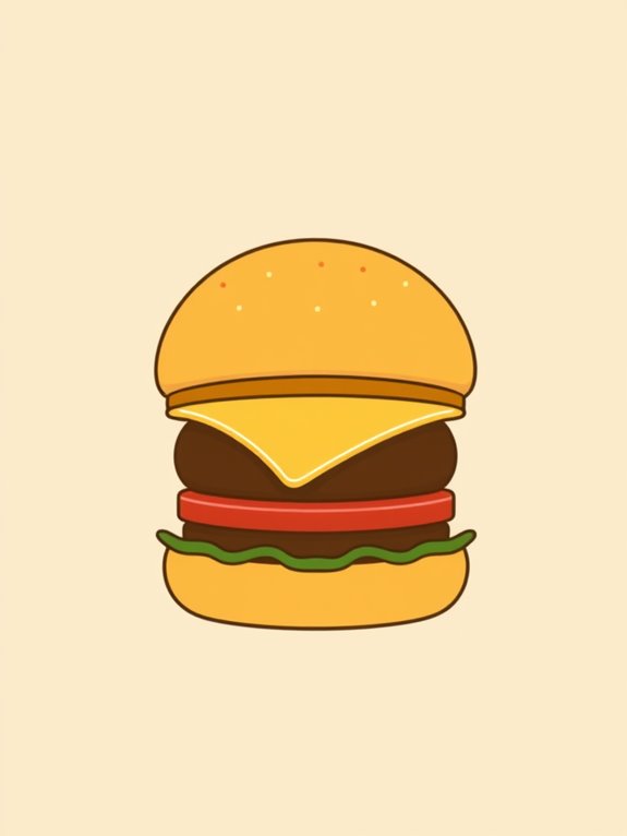 simple cheeseburger graphic design