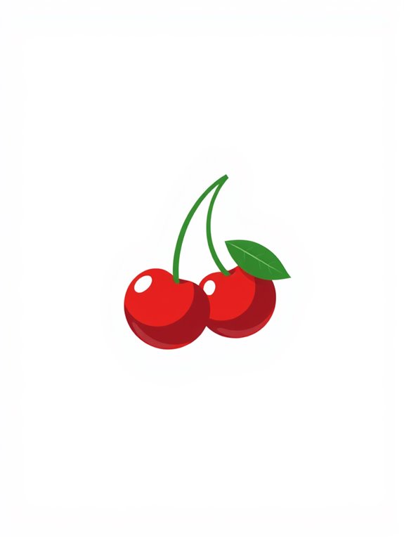 simple cherry illustration design