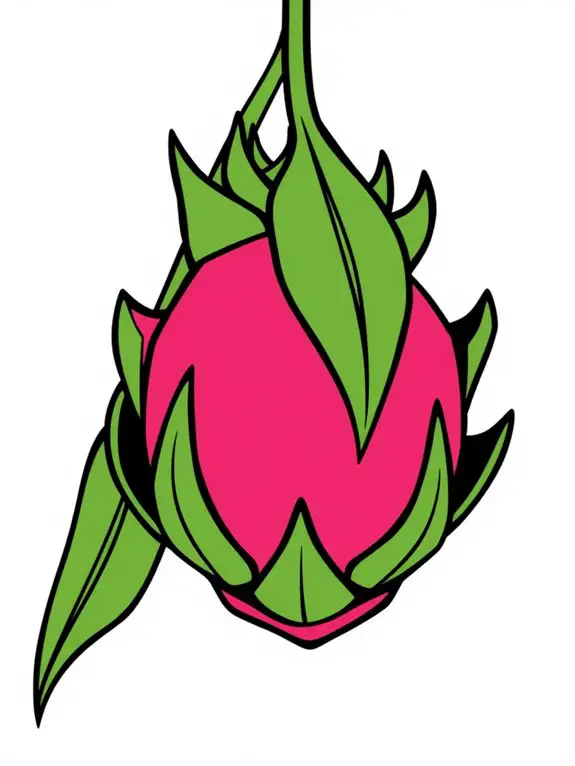 simple dragon fruit illustration